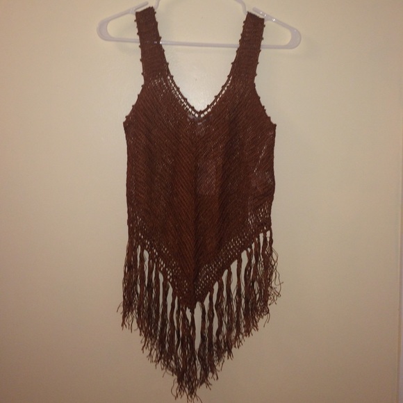 Forever 21 Contemporary Fringe Boho Top XS NWT