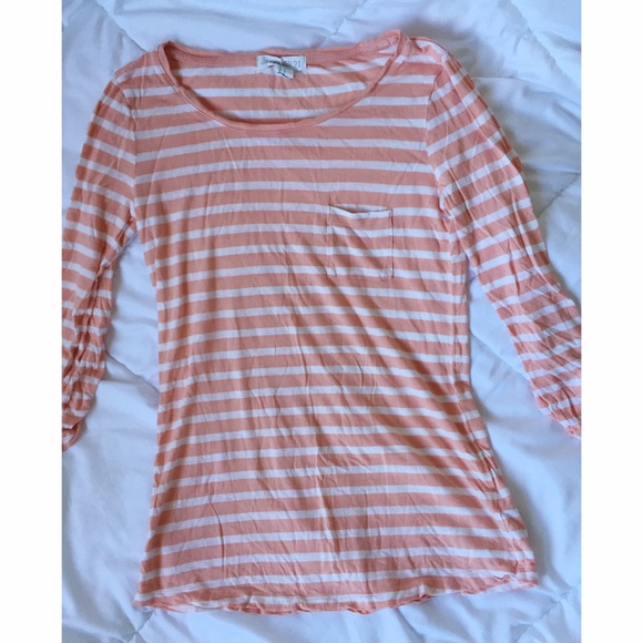 Peach Striped Top