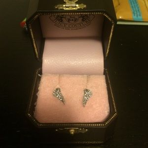 Juicy Couture Silver Wing Stud Earrings