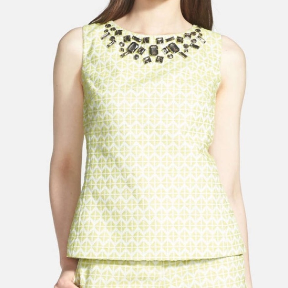 Halogen Rhinestone Embellished Top