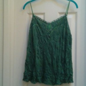 Green beaded camisole