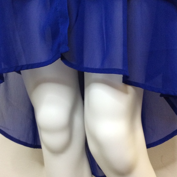 Royal blue high low dress - Picture 3 of 4