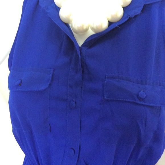 Royal blue high low dress - Picture 4 of 4