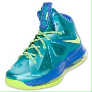 Nike LeBron James basketball shoes for kids.