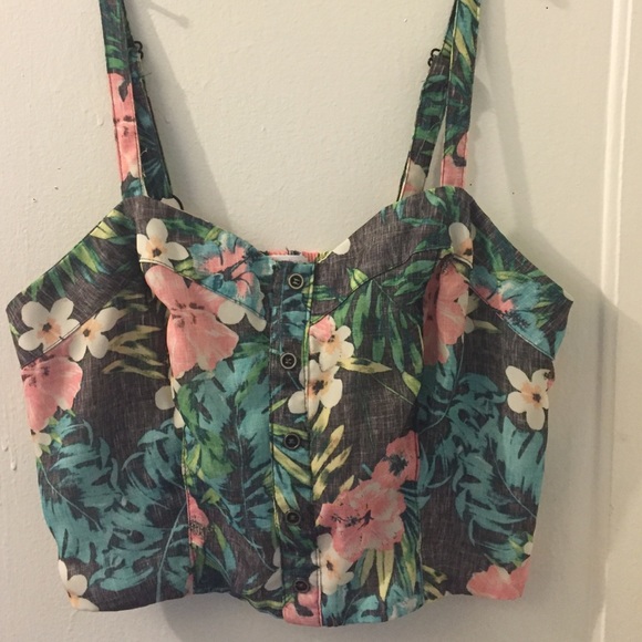 Hawaiian Floral Crop Top