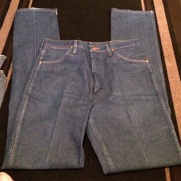 Extremely starched Wranglers for men