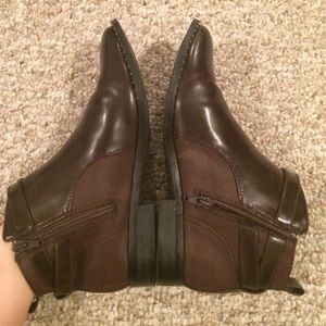 Maroon ankle boots