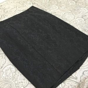 Mossimo Black Brocade Pencil Skirt