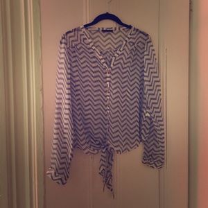Flowy Chevron Blouse