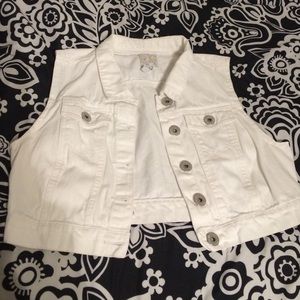 Highway Jeans White Vest Jacket