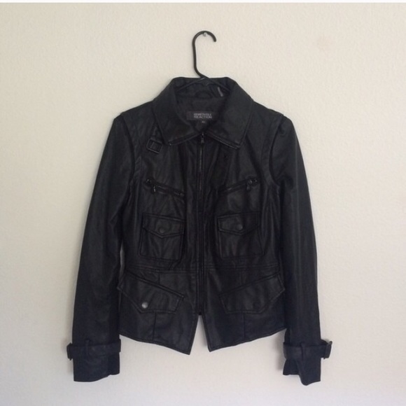NWOT Kenneth Cole Reaction Faux Leather Jacket