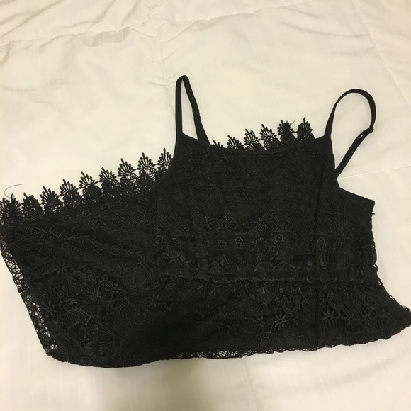 BLACK CROCHET DRESS