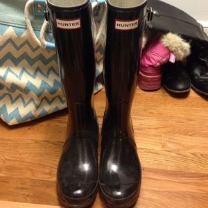 BLACK HUNTER TALL RAINBOOTS