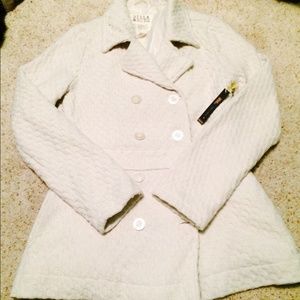 NWT Billabong cream peacoat