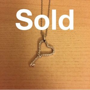 SOLD- Heart key necklace