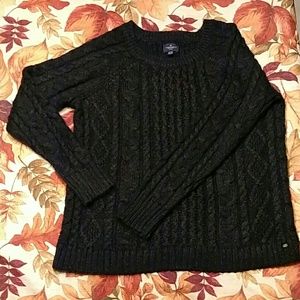 NWOT Black cable knit sweater