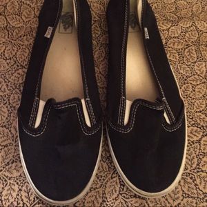 Black Vans Flats! Size 8!