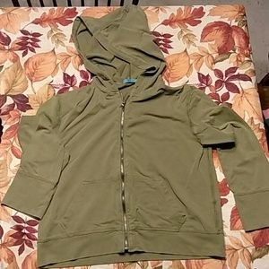 Alice and Olivia Olive green zip up hoody