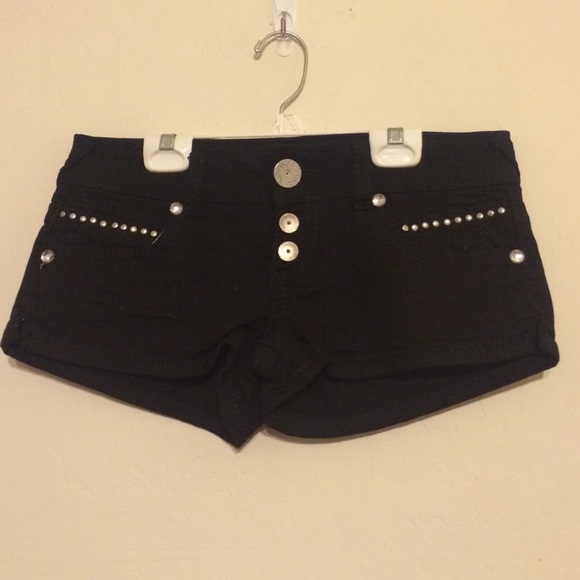 Black Jean Shorts