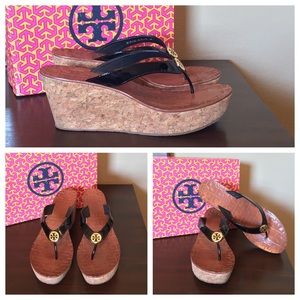 Tory Burch black sandals. Only worn once!