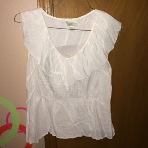White Ann Taylor LOFT blouse