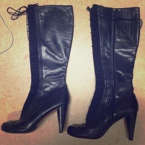 Leather boots with a heel by Max Studio size 9 1/2