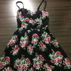 Black floral sundress