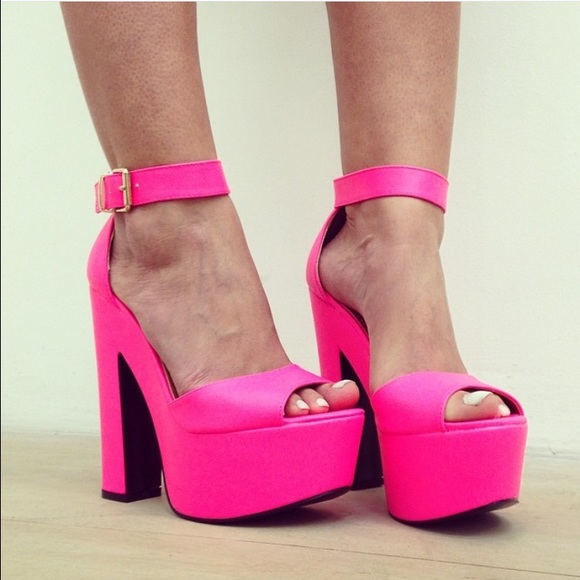Pink Platform High Heel Sandal