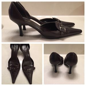 Aldo chocolate color heels - size 10