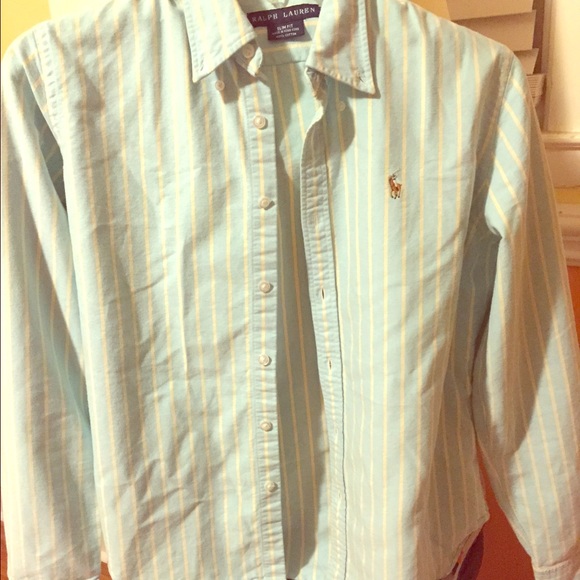 Baby blue and yellow polo slim fit