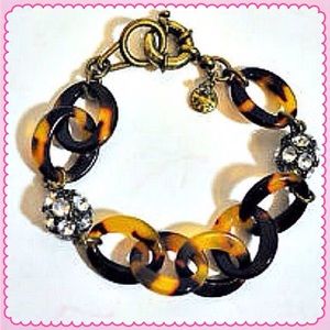 🌟HOLD🌟J CREW FAUX TORTOISE & RHINESTONE BRACELET