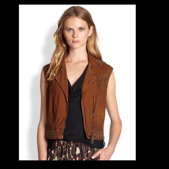 Haute Hippie studded suede vest
