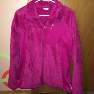 Columbia pink fleece jacket
