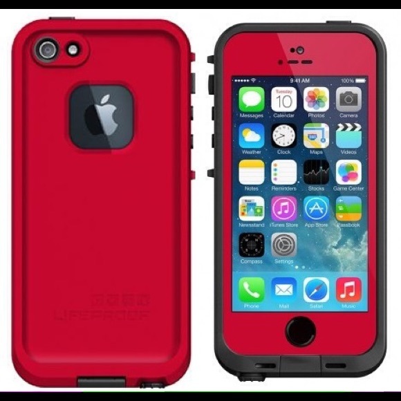red life proof iPhone 5/5s case