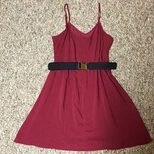 Burgundy/deep red dress