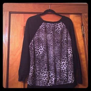 Fashion leopard print sweatshirt