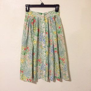 Vintage floral bottom down skirt