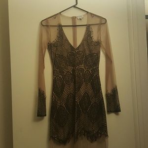 Black nude laced vixen dress