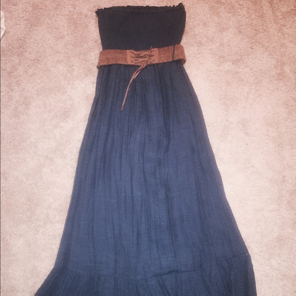 Strapless Gauze Maxi dress