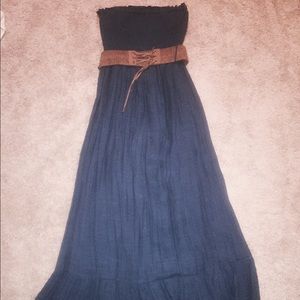 Strapless Gauze Maxi dress