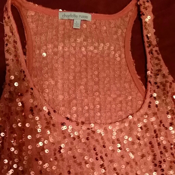 Sequin Coral Blouse