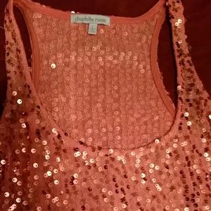 Sequin Coral Blouse