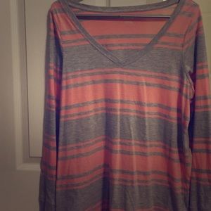 Pink & Gray long sleeve shirt!