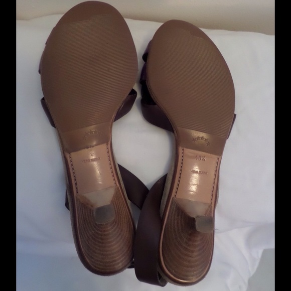 PRADA Orange Patent Leather Butterfly Sling Backs - Picture 2 of 4