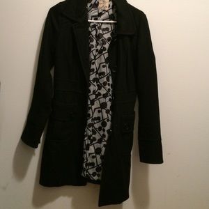 Tulle Wool Blend Pea Coat Tulle Wool Blend Pea Coat