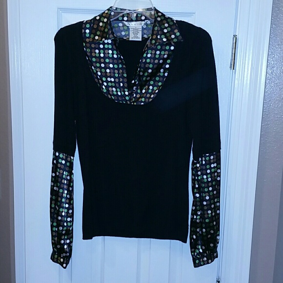 Max Studio long sleeve with polka dots - Picture 1 of 3