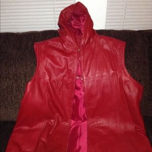 Red Leather Vest