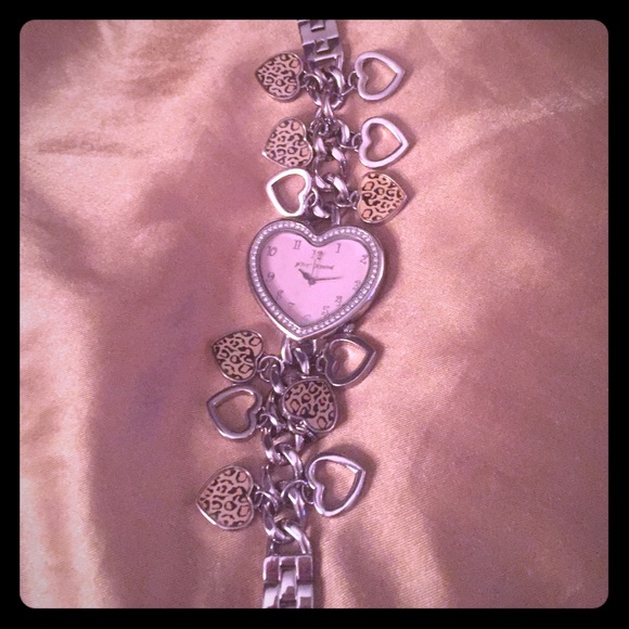 Betsey Johnson Heart Charm Watch