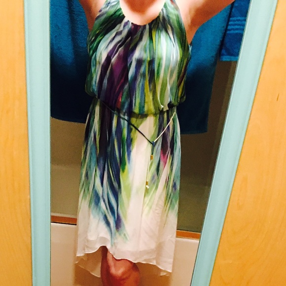 Hi-low flowy dress