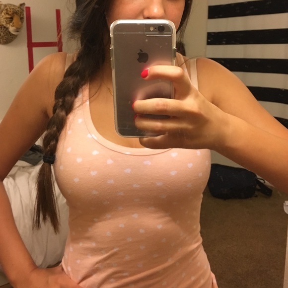 pink racer back tank top